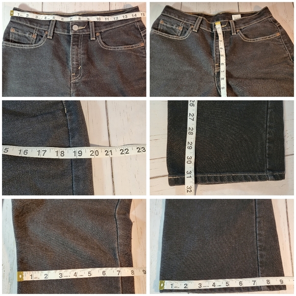 Levi's 515 Boot Cut Lower Rise Vintage Y2K Flaired Black Denim Jeans Size 6 Mis - Picture 16 of 16